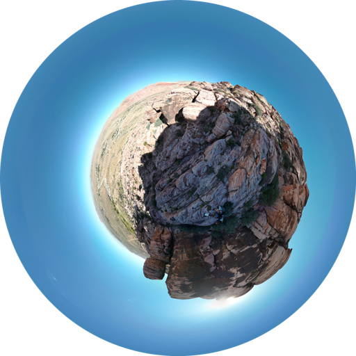 360 photo in planet view, it is a transparent circle png